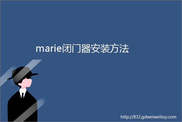 marie闭门器安装方法